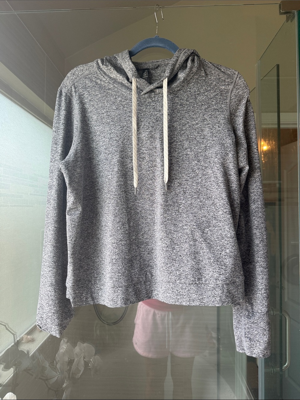 Women's Vuori gray Hooded Pullover Sweater believe it’s called sunnyside